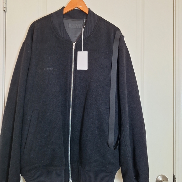 Helmut Lang Other - NWT Helmut Lang Black Wool Bomber Jacket Size 48